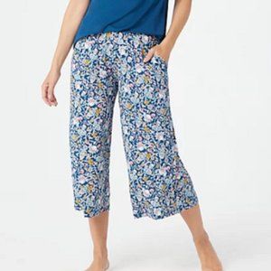 Cuddl Duds Softwear Stretch Cropped Wide Leg Pants